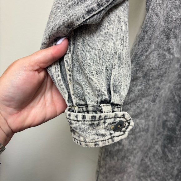 Vintage Don’t Stop Acid Wash Denim Dress - Picture 2 of 13